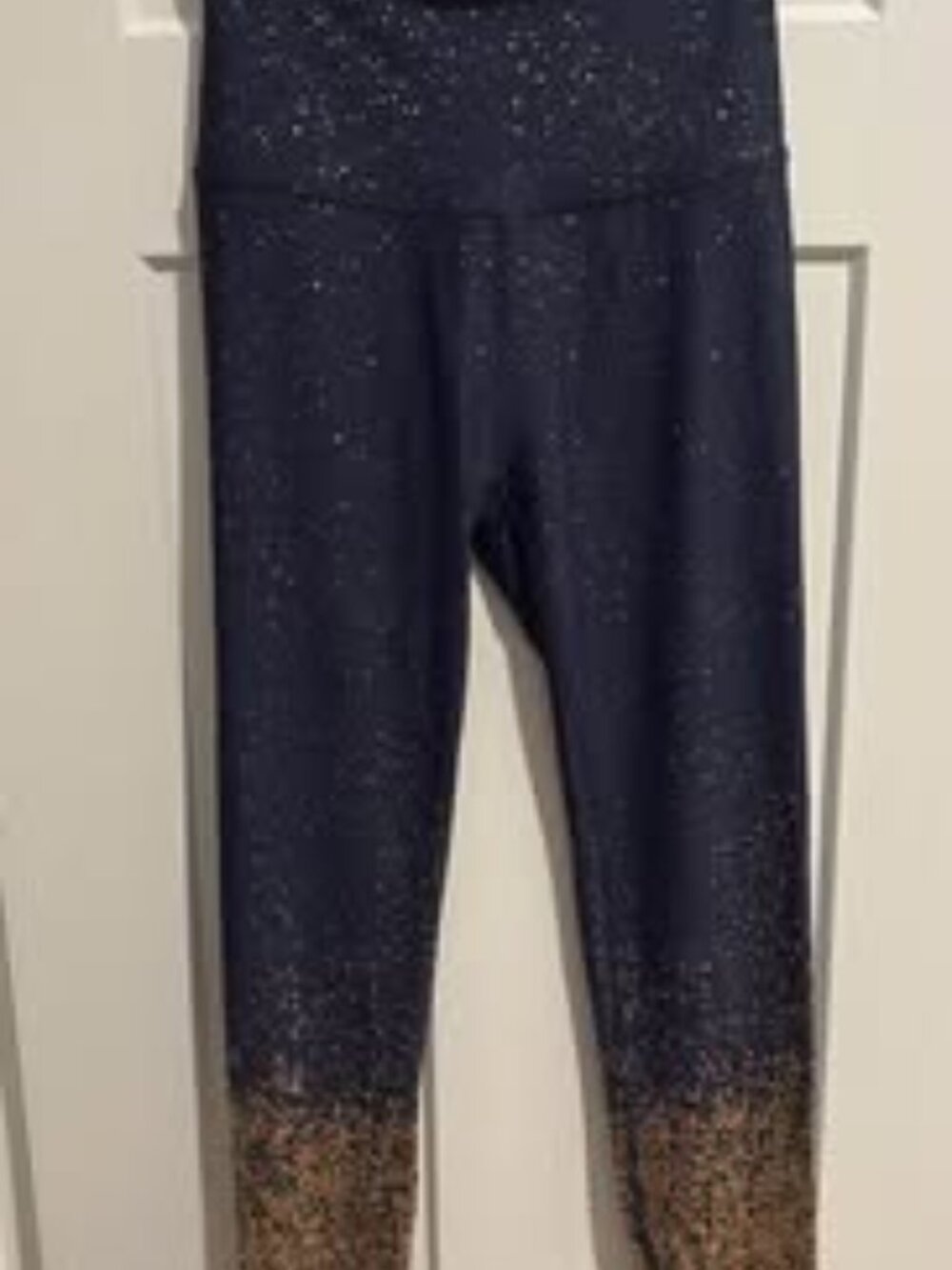 Beyond Yoga Navy and Gold Leggings